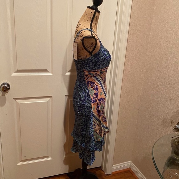 Multi print double layered short dress - Picture 4 of 6